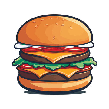 recommend clip art: simple vector isolation a burger