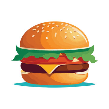 simple vector isolation a burger