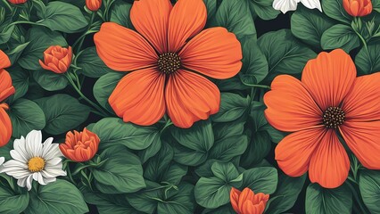 Close up of red poppy flowers