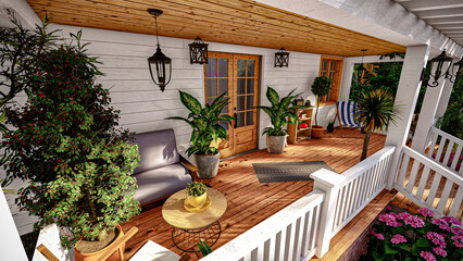Design and rendering of house