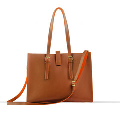 Fashion Ladies Accessories Women's Bags brown Leather Handbag.