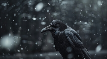 Crow and magic black atmosphere - Powered by Adobe