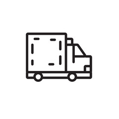 Coffee Truck Factory Line Icon