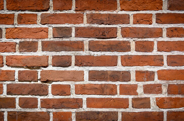 background of wide old red brick wall texture. Background for home or office design2