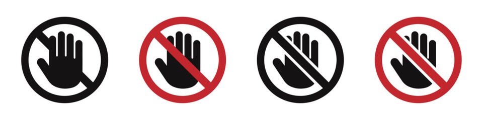 Don't touch vector icon designs - obrazy, fototapety, plakaty