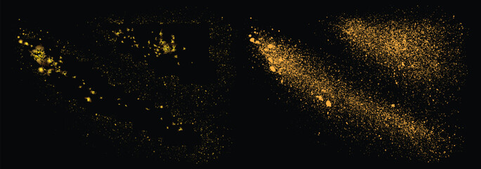 Vector gold glitter shiny background effect