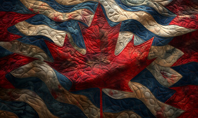 patriotic quilt: Canadian theme