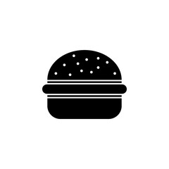 Burger flat vector icon. Simple solid symbol isolated on white background