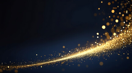 Fototapeta na wymiar abstract background with Dark blue and gold particle. Christmas Golden light bokeh on navy blue background. black bokeh background black texture dark Gold foil texture. Holiday concept. ai