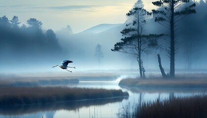 stork in the marsh