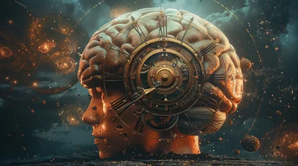 Poster A brain as a clock mastering time © 3DFUTURE