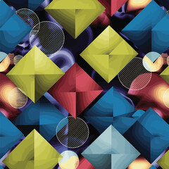 Abstract square geometric illustration backgrounds.AI generative.