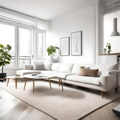 Fototapeta na wymiar modern living room with furniture