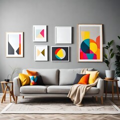 modern living room with sofa