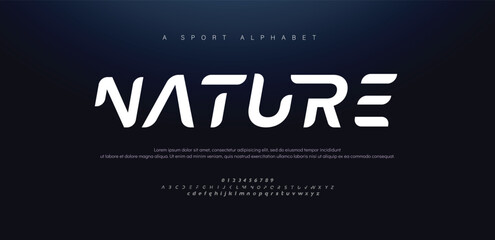 Sport modern italic alphabet fonts and number. Typography, abstract technology, fashion, digital, future creative logo font. vector illustration - obrazy, fototapety, plakaty