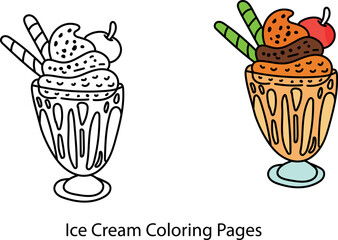 Ice Cream Coloring Pages