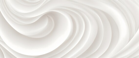 Curving Patterns and Fluid Design in Light White Colors. Abstract Curvy Swirls Background Banner.