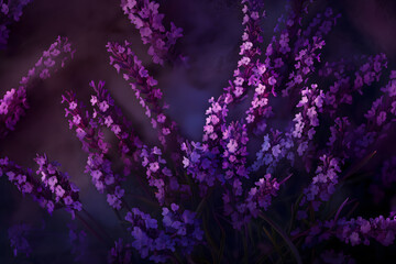 Stunning Lavender Field Illuminated by Twilight Hues
