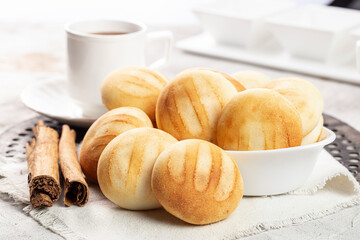 Delicious and nutritious almojabanas or pandebono, a food based on cassava flour and cheese