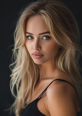 A beautiful blonde model