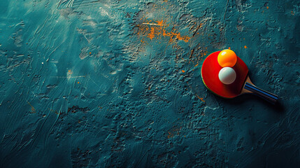 World Table Tennis Day, april,  table tennis ball on blur table background, Poster, banner, card, background.  - obrazy, fototapety, plakaty