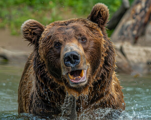 Grizzly bear head shot - 774236098