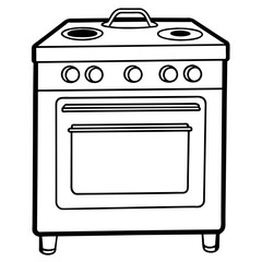 stove isolated on white