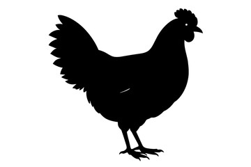 silhouette of a chicken silhouette,tattoo design, icon Silhouette,logo, and vector illustration