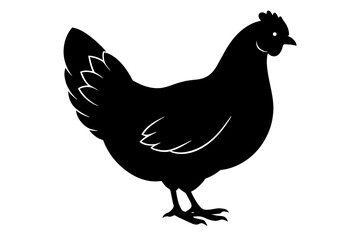 silhouette of a chicken silhouette,tattoo design, icon Silhouette,logo, and vector illustration