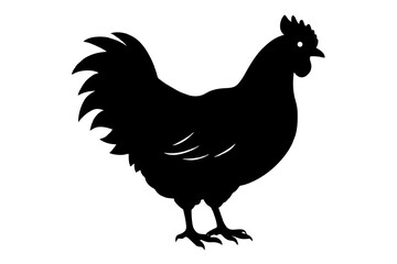 silhouette of a chicken silhouette,tattoo design, icon Silhouette,logo, and vector illustration