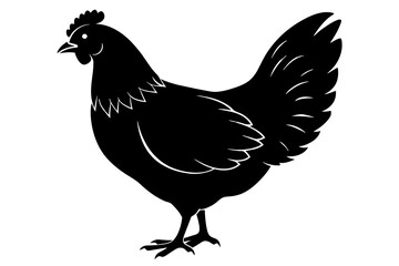silhouette of a chicken silhouette,tattoo design, icon Silhouette,logo, and vector illustration