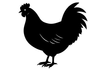 silhouette of a chicken silhouette,tattoo design, icon Silhouette,logo, and vector illustration