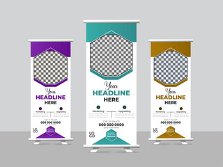 Creative Marketing standee banner design template 