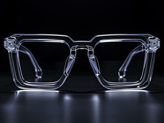 glasses on an isolated background, studio lighting