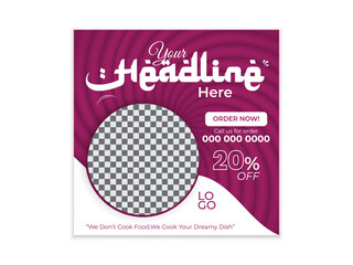 corporate ramadan food social media post design 