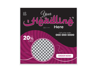 corporate ramadan food social media post design 