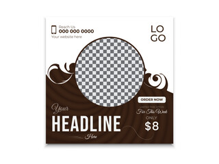 Professional Coffee social media post design 