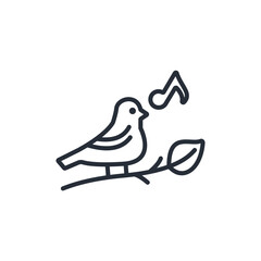bird icon. vector.Editable stroke.linear style sign for use web design,logo.Symbol illustration.