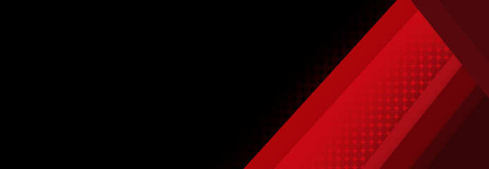 black and red color abstract geometrical background banner