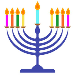 symbolic candlestick at a Jewish festival 