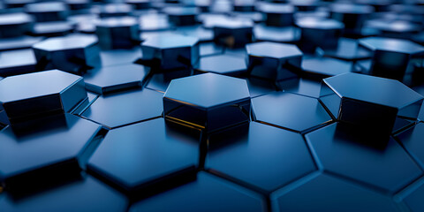 Obraz premium Hexagon Geometric Pattern Background Design
