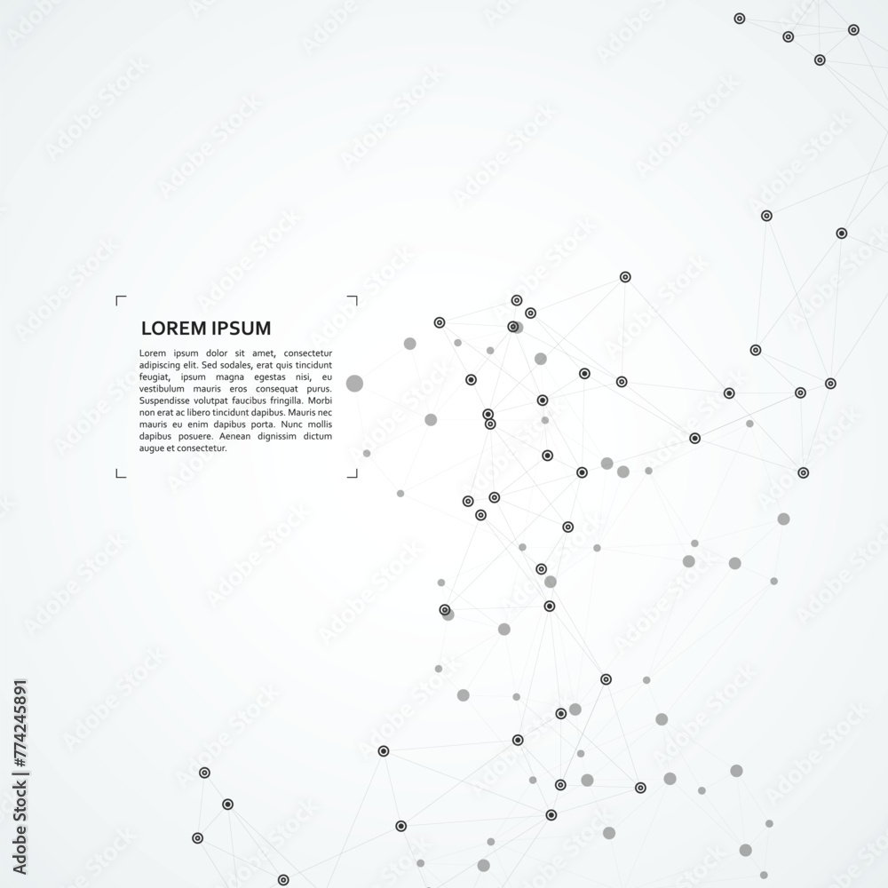 Aufkleber abstract illustration with abstract connect lines for wallpaper design.