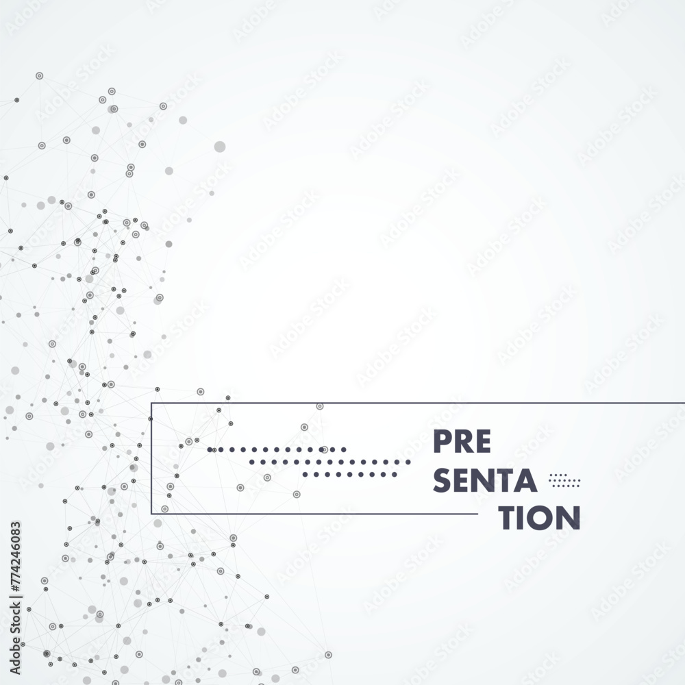Poster geometric connect line and dots.