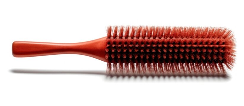 red hair comb isolated on white background. AI generated images