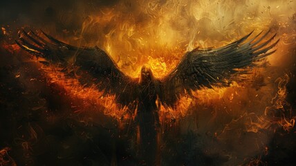 collage picture of evil satanic inferno. Generative AI
