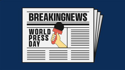 world press freedom day design in newspaper