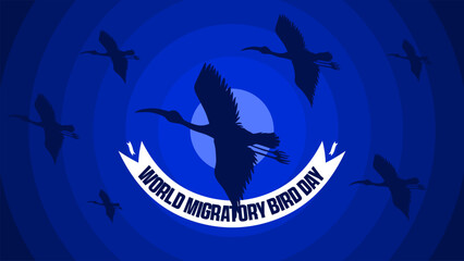 vector world migratory bird day background design