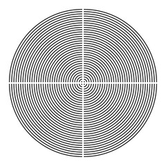Concentric Circle Lines Pattern. Abstract Geometric Round Design Element. - 774251474