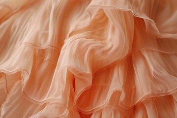 Minimal concept fashion clothing in peach fuzz color, trend of 2024 year - obrazy, fototapety, plakaty