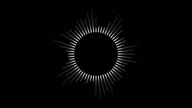 Abstract wave motion equalizer. HUD, FUI. Digital interface element. Loop
